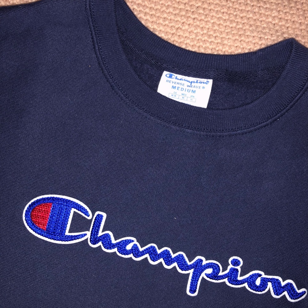 Navy Blue Champion Crewneck